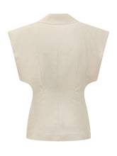 PINKO - Floella Sleeveless Jacket - White - LIDIASHOPPING® - Official Website