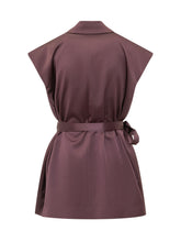 PINKO - Sleeveless Blazer with Belt and Pockets - Red - LIDIASHOPPING® - Official Website