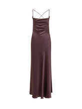 PINKO - Abito Farro in Satin con Spalline Incrociate - Viola | Lidia Shopping | Official Website