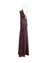 PINKO - Abito Farro in Satin con Spalline Incrociate - Viola - LIDIASHOPPING® - Official Website