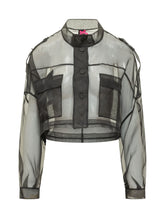 PINKO - Longan Organza Caban with Pockets - Black - LIDIASHOPPING® - Official Website