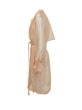 PINKO - Trench Cocco in Organza con Cintura - Rosa - LIDIASHOPPING® - Official Website