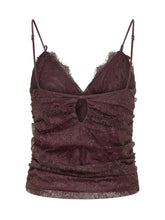 PINKO - Lace Top with Straps - Red - LIDIASHOPPING® - Official Website