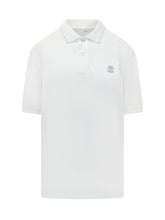 BRUNELLO CUCINELLI - Polo Shirt with Collar and Buttons - White - LIDIASHOPPING® - Official Website