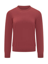 BRUNELLO CUCINELLI - Long Sleeve Crew Neck Sweater - Red - LIDIASHOPPING® - Official Website