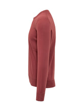 BRUNELLO CUCINELLI - Long Sleeve Crew Neck Sweater - Red - LIDIASHOPPING® - Official Website
