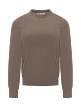 BRUNELLO CUCINELLI - Crewneck Sweater - Brown - LIDIASHOPPING® - Official Website