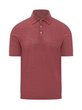 BRUNELLO CUCINELLI - Short Sleeve Polo with Collar and Buttons - Red - LIDIASHOPPING® - Official Website