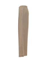 BRUNELLO CUCINELLI - Pantalone Palazzo a Vita Elasticizzata - Beige - LIDIASHOPPING® - Official Website