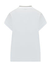 BRUNELLO CUCINELLI - Top Scollo a V Maniche Corte - Bianco - LIDIASHOPPING® - Official Website