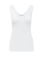 BRUNELLO CUCINELLI - Canotta Scollo a V - Bianco | Lidia Shopping | Official Website