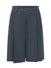 BRUNELLO CUCINELLI - Pleated Bermuda Shorts - Blue - LIDIASHOPPING® - Official Website