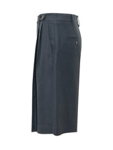 BRUNELLO CUCINELLI - Pleated Bermuda Shorts - Blue - LIDIASHOPPING® - Official Website