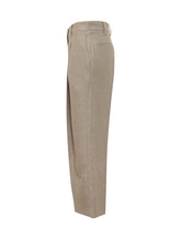 BRUNELLO CUCINELLI - Trousers with Front Pleat - Beige - LIDIASHOPPING® - Official Website