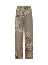 BRUNELLO CUCINELLI - Wide Leg Floral Print Trousers - Brown - LIDIASHOPPING® - Official Website