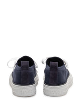 BRUNELLO CUCINELLI - Sneaker Bassa in Maglia con Lacci - Blu - LIDIASHOPPING® - Official Website