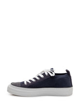 BRUNELLO CUCINELLI - Sneaker Bassa in Maglia con Lacci - Blu - LIDIASHOPPING® - Official Website