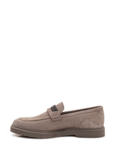 BRUNELLO CUCINELLI - Suede Loafers with Strap - Beige - LIDIASHOPPING® - Official Website