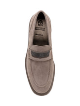 BRUNELLO CUCINELLI - Suede Loafers with Strap - Beige - LIDIASHOPPING® - Official Website