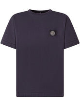 STONE ISLAND KIDS - T-shirt with Applied Logo - Blue - LIDIASHOPPING® - Official Website