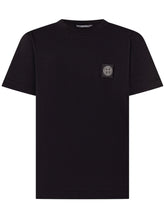 STONE ISLAND KIDS - T-shirt con Patch sul Petto - Nero - LIDIASHOPPING® - Official Website
