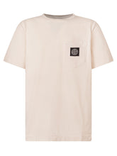 STONE ISLAND KIDS - T-shirt with Applied Logo - Beige - LIDIASHOPPING® - Official Website