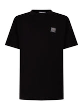 STONE ISLAND KIDS - Short Sleeve T-Shirt with Logo Patch - Black | Lidia Shopping ® | Official Website