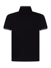 STONE ISLAND KIDS - Polo a Maniche Corte con Collo a Contrasto e Patch Logo - Blu - LIDIASHOPPING® - Official Website