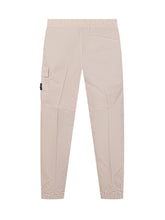 STONE ISLAND KIDS - Cargo Trousers with Elastic Waist - Beige - LIDIASHOPPING® - Official Website
