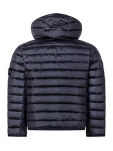 STONE ISLAND KIDS - Padded Hooded Jacket with Zip - Blue - LIDIASHOPPING® - Official Website