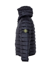 STONE ISLAND KIDS - Padded Hooded Jacket with Zip - Blue - LIDIASHOPPING® - Official Website