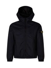STONE ISLAND KIDS - Short Parka with Hood and Zip - Blue - LIDIASHOPPING® - Official Website