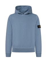 STONE ISLAND KIDS - Hoodie with Hood and Logo Patch - Blue - LIDIASHOPPING® - Official Website