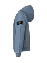 STONE ISLAND KIDS - Hoodie with Hood and Logo Patch - Blue - LIDIASHOPPING® - Official Website