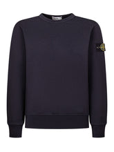 STONE ISLAND KIDS - Felpa girocollo a maniche lunghe - Blu - LIDIASHOPPING® - Official Website