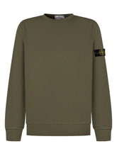 STONE ISLAND KIDS - Crewneck Sweatshirt with Logo Patch - Green - LIDIASHOPPING® - Official Website