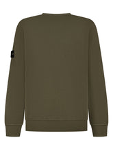 STONE ISLAND KIDS - Crewneck Sweatshirt with Logo Patch - Green - LIDIASHOPPING® - Official Website