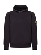 STONE ISLAND KIDS - Long-sleeve hooded sweatshirt - Black - LIDIASHOPPING® - Official Website