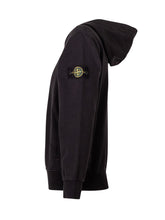 STONE ISLAND KIDS - Long-sleeve hooded sweatshirt - Black - LIDIASHOPPING® - Official Website