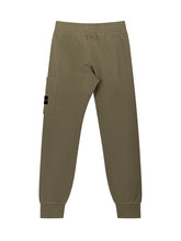 STONE ISLAND KIDS - Jogger trousers with side pocket - Green - LIDIASHOPPING® - Official Website