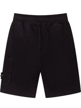 STONE ISLAND KIDS - Shorts jogger con tasca cargo - Nero - LIDIASHOPPING® - Official Website