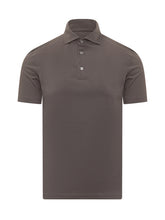 MALO - Short Sleeve Polo with Collar and Buttons - Brown - LIDIASHOPPING® - Official Website