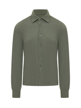 MALO - Long Sleeve Shirt with Classic Collar and Buttons - Green - LIDIASHOPPING® - Official Website