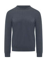 MALO - Fine Knit Crew Neck Sweater with Long Sleeves - Blue - LIDIASHOPPING® - Official Website