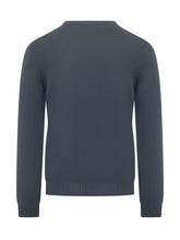 MALO - Fine Knit Crew Neck Sweater with Long Sleeves - Blue - LIDIASHOPPING® - Official Website