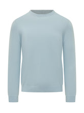 MALO - Maglia Girocollo Rasata a Manica Lunga - Blu - LIDIASHOPPING® - Official Website