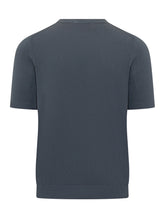 MALO - Maglia Girocollo Rasata a Manica Corta - Blu | Lidia Shopping | Official Website