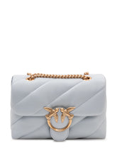 PINKO - Love Puff Mini Bag with Flap and Chain - Blue - LIDIASHOPPING® - Official Website