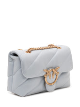PINKO - Love Puff Mini Bag with Flap and Chain - Blue - LIDIASHOPPING® - Official Website