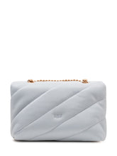 PINKO - Love Puff Mini Bag with Flap and Chain - Blue - LIDIASHOPPING® - Official Website